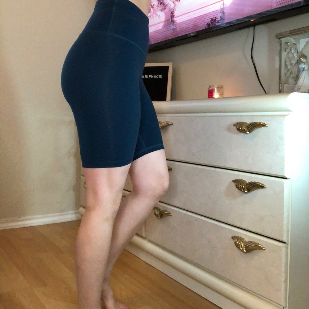 High rise active biker shorts